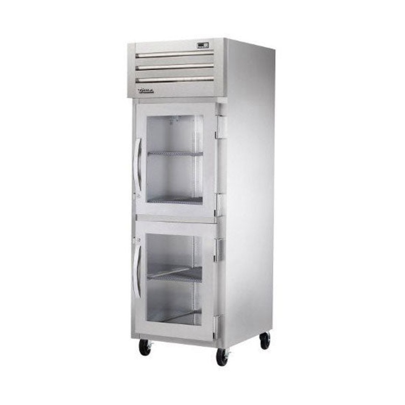 True STA1RPT-2HG-1G Spec Series Pass Thru Glass Half Door Refrigerator, 1 Section