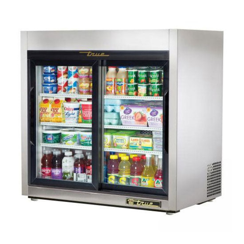 True TSD-09G-LD Countertop Reach-In Glass Slide Door Refrigerated Merchandiser
