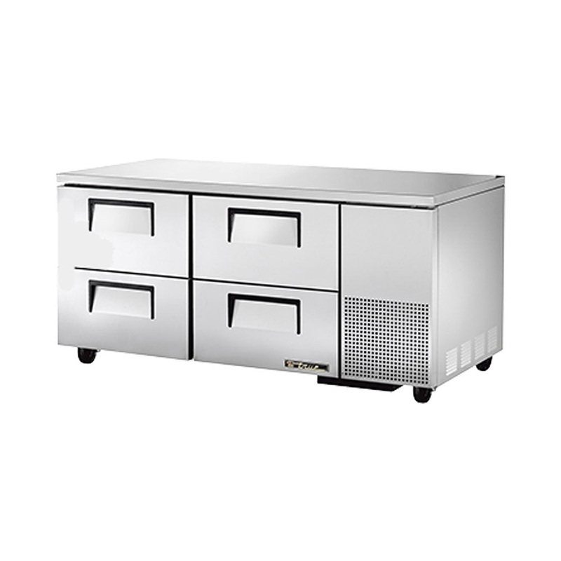 True TUC-67D-4 Four-Drawer Deep Undercounter Refrigerator, 67"