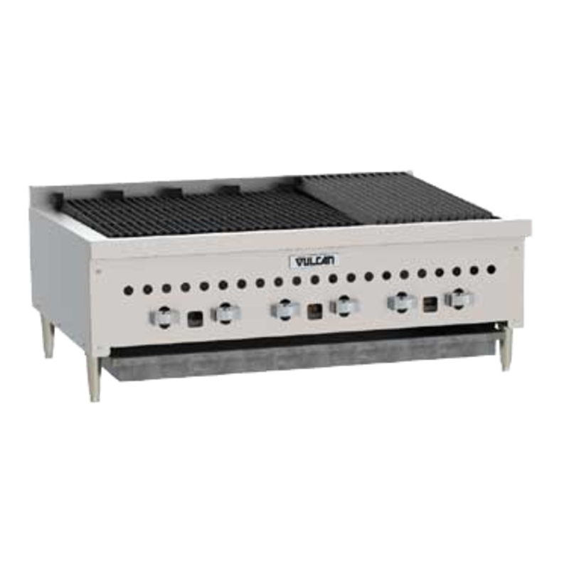 Vulcan VCCB36 Gas Countertop Charbroiler, Radiant, 6 Burners, 36"