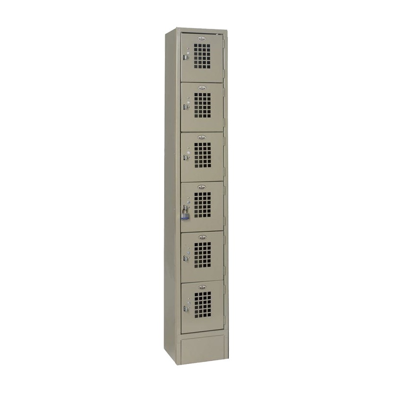 Winholt WL-66/15 Six Tier Mounted Locker, Closed Base