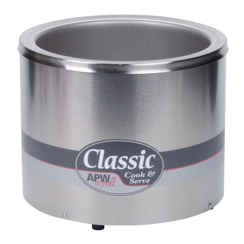 APW RCW11 11 Qt. Round Countertop Warmer Cooker / Server