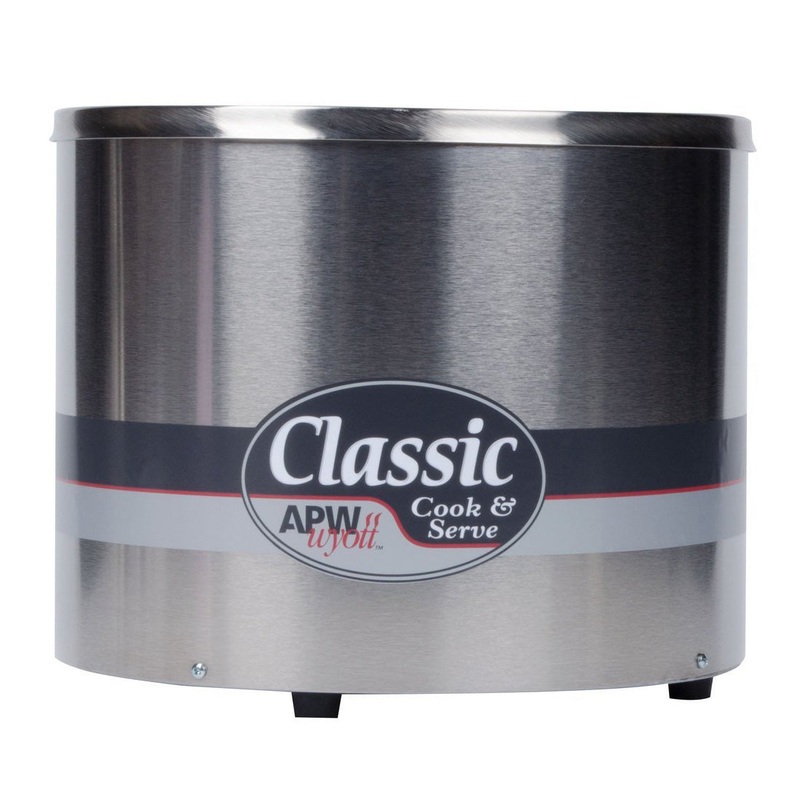 APW RCW7 7 Qt. Round Countertop Warmer Cooker / Server