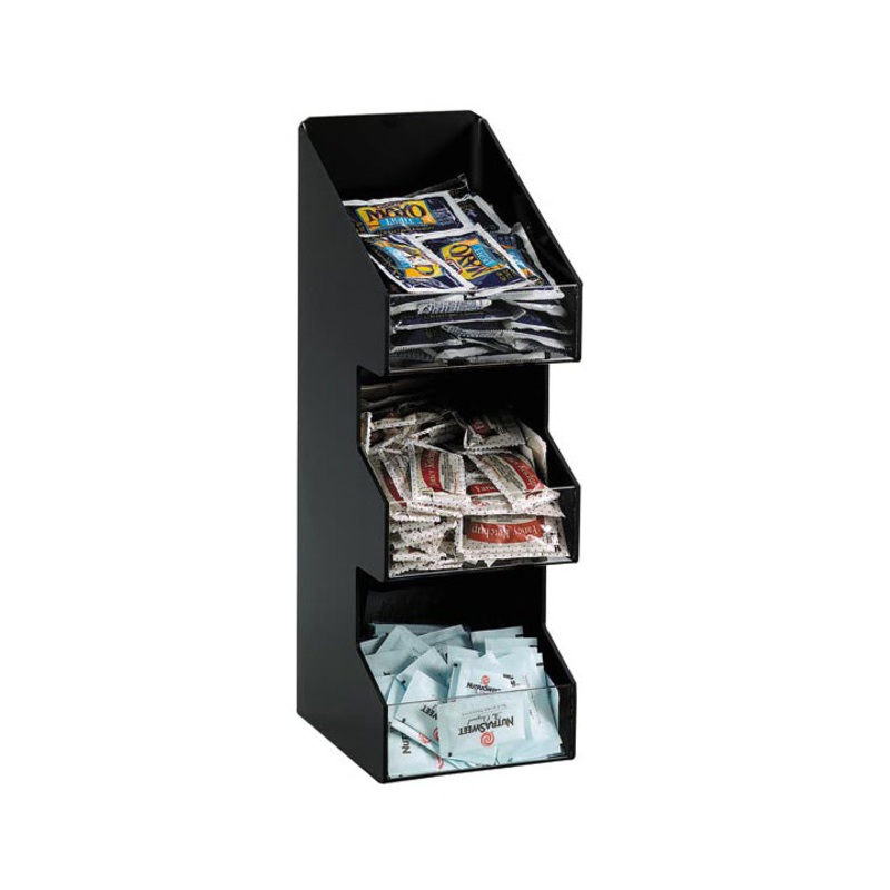 Cal-Mil 2053 Classic Black Three Tier Condiment Display