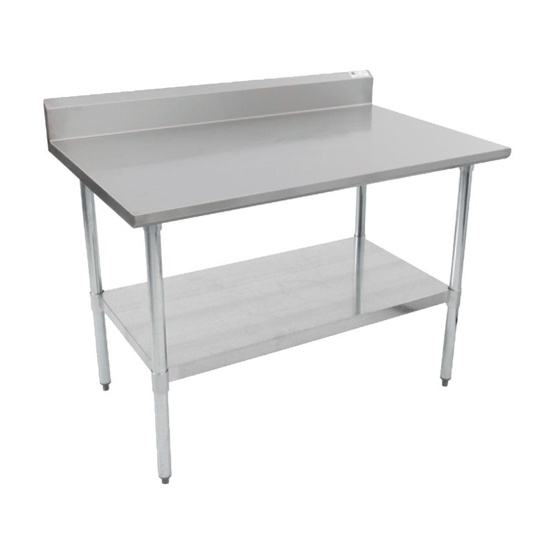 John Boos FBLGR5-4824-X Stainless Steel Work Table w/ Backsplash, 48" x 24"