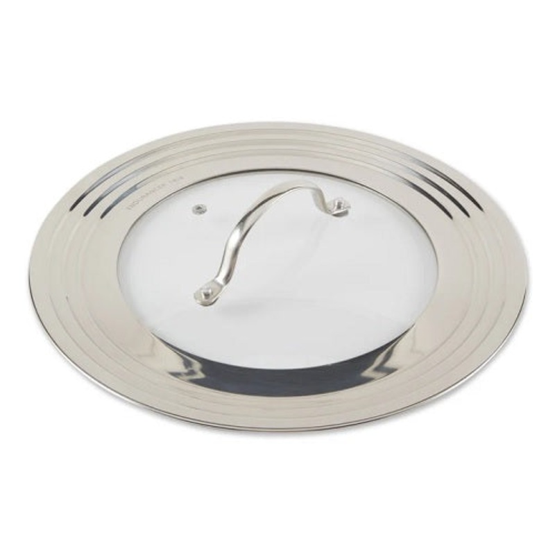 RSVP Endurance Universal Lid w/ Glass Insert, 5.5"-9"