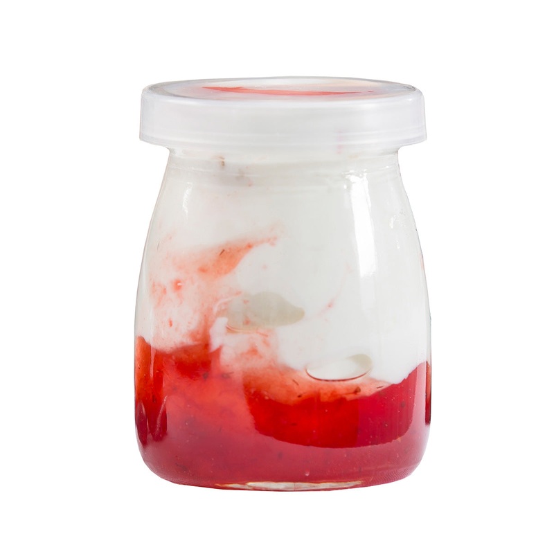 Tablecraft SGJ4 Glass Single Serve Jars w/ Lids, 4 oz., Pack of 12
