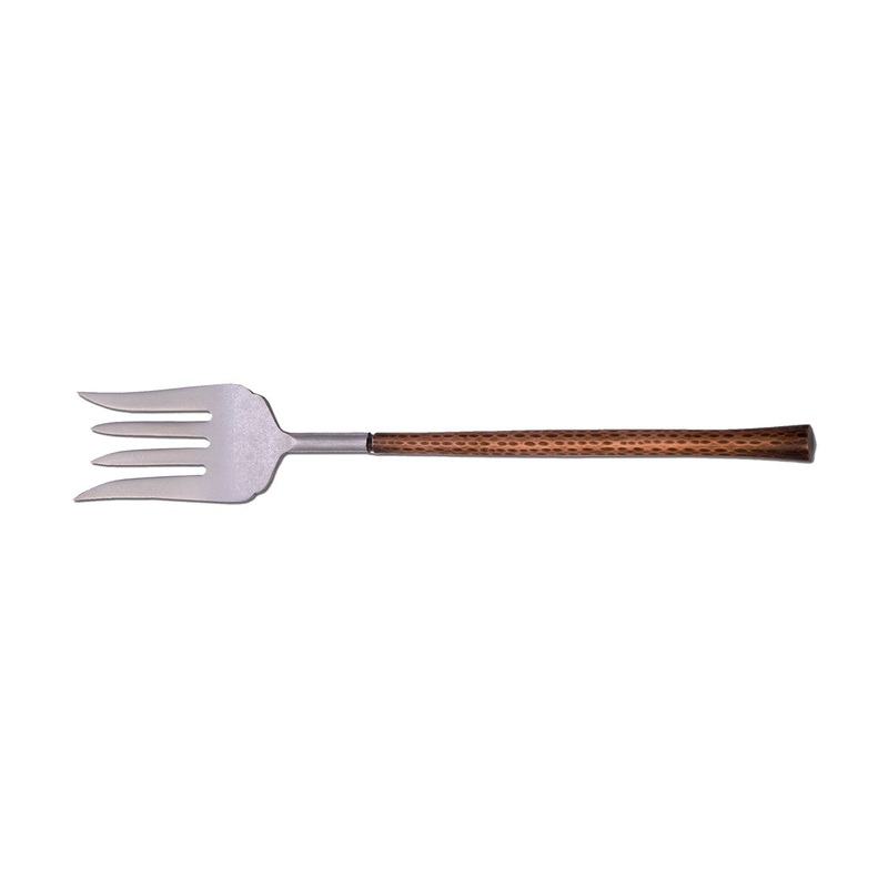 Arcata 036761 Cold Meat Serving Fork w/ Copper Handle, 10-3/4"