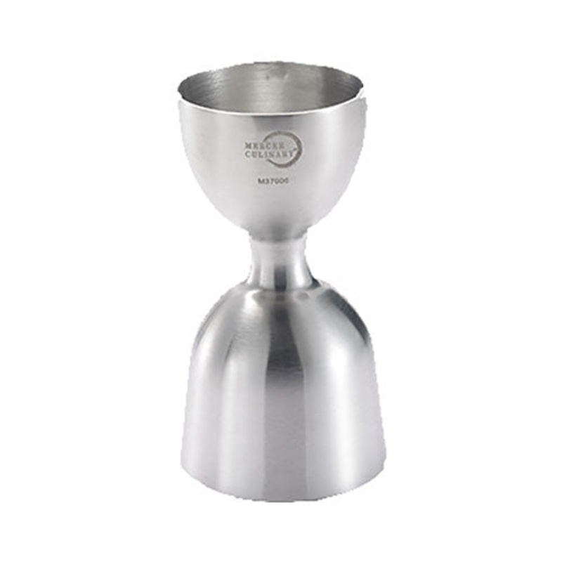 Barfly by Mercer M37006 Straight Rim Bell Jigger, Stainless Steel, 1 & 2 oz. Pours