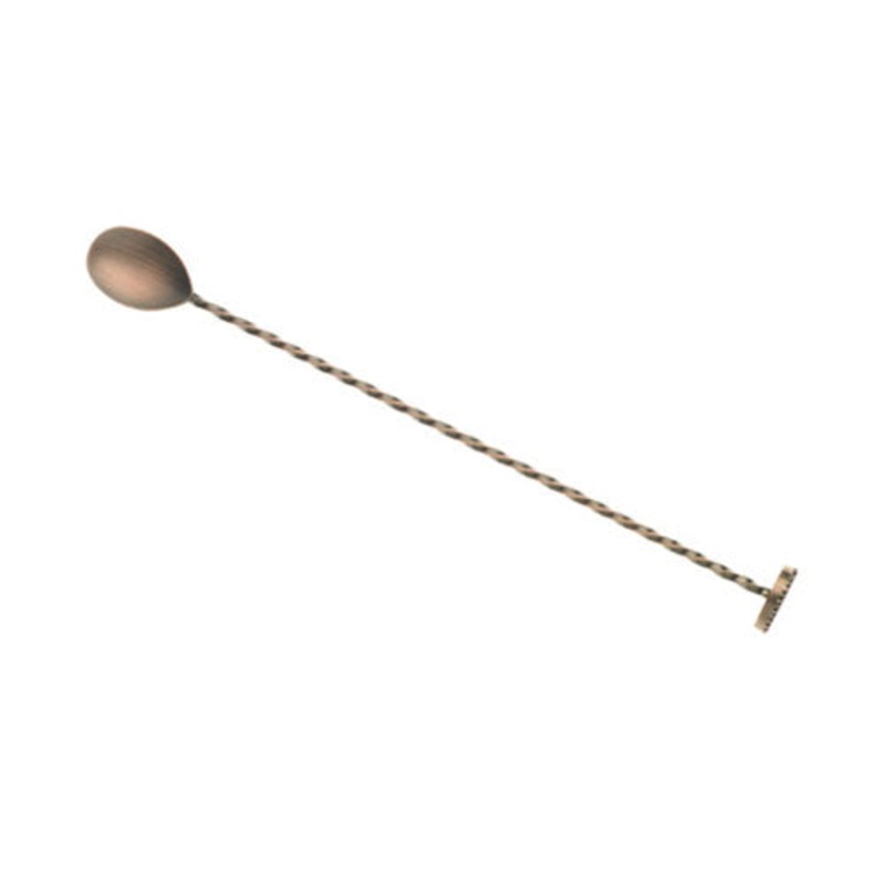 Barfly by Mercer M37018ACP Bar Spoon w/ Muddler, Antique Copper, 11-13/16"