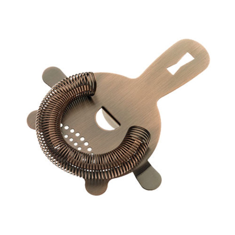 Barfly by Mercer M37071ACP Spring Bar Strainer, Antique Copper, 5-5/8"