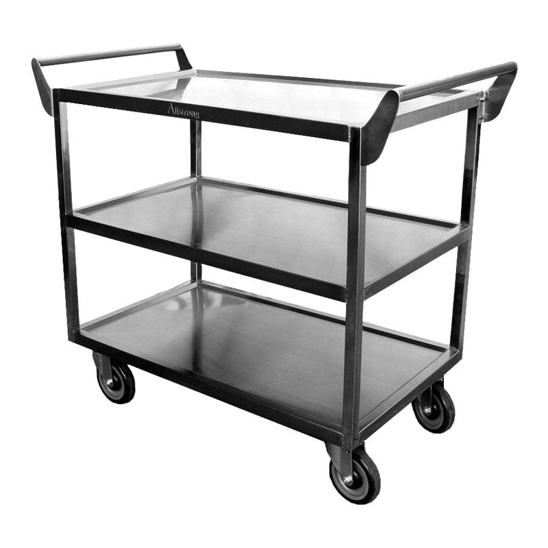 GSW C-2333 3-Tier Stainless Steel Heavy Duty Cart, 40" x 20", 350 lb. cap.