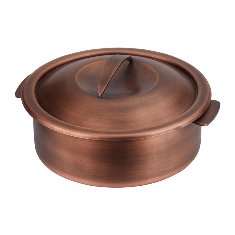 Spring 2272-5/27 Servella Round Buffet Server, Copper, 4 qt.