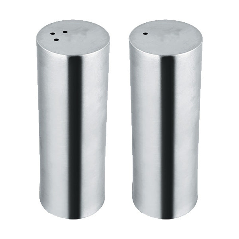 Arcata 070014 Round Salt & Pepper Shaker Set, 3-1/2" x 1-1/4"