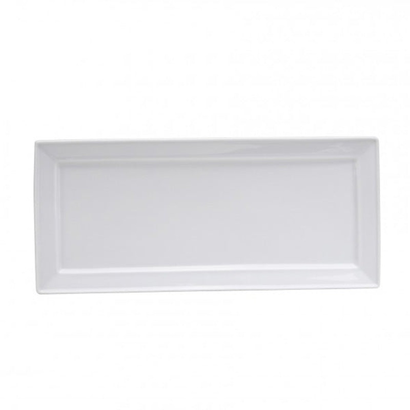 Oneida F8010000381S Buffalo Bright White Platter, 14-1/4" x 6-1/4", Case of 12