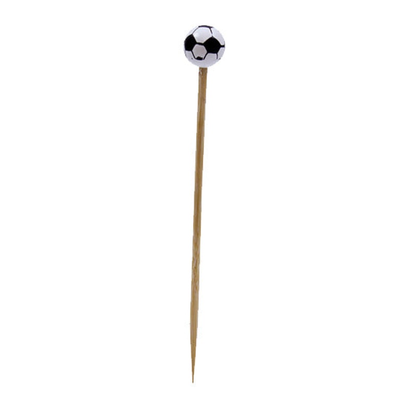 Tablecraft BAMSP545 Bamboo Soccer Ball Sport Pick, 4-1/2", Pack of 100