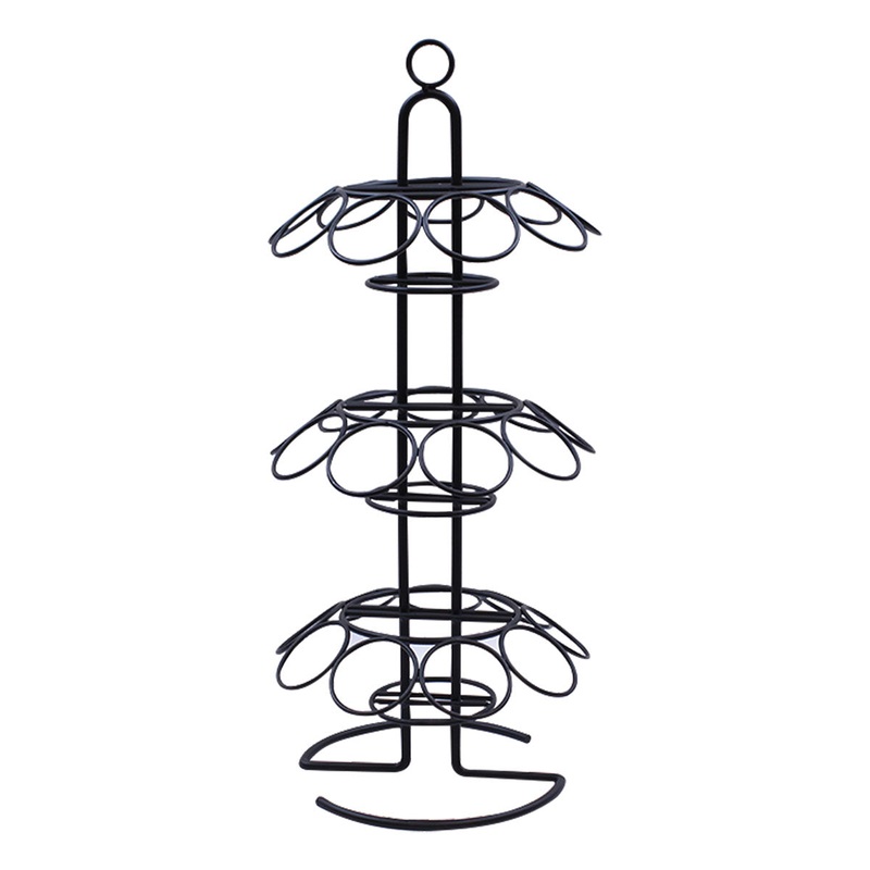 Tablecraft DCH27BK 3-Tier Cone Holder, Black