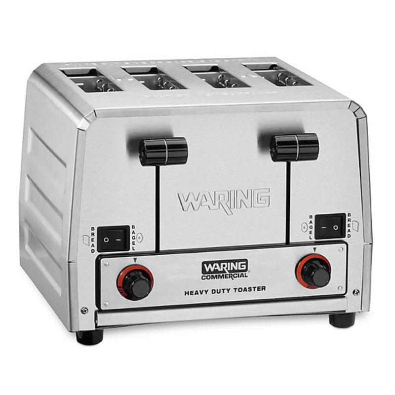 Waring WCT850RC 4-Slice Heavy-Duty Switchable Bagel/Toast Toaster, 120V