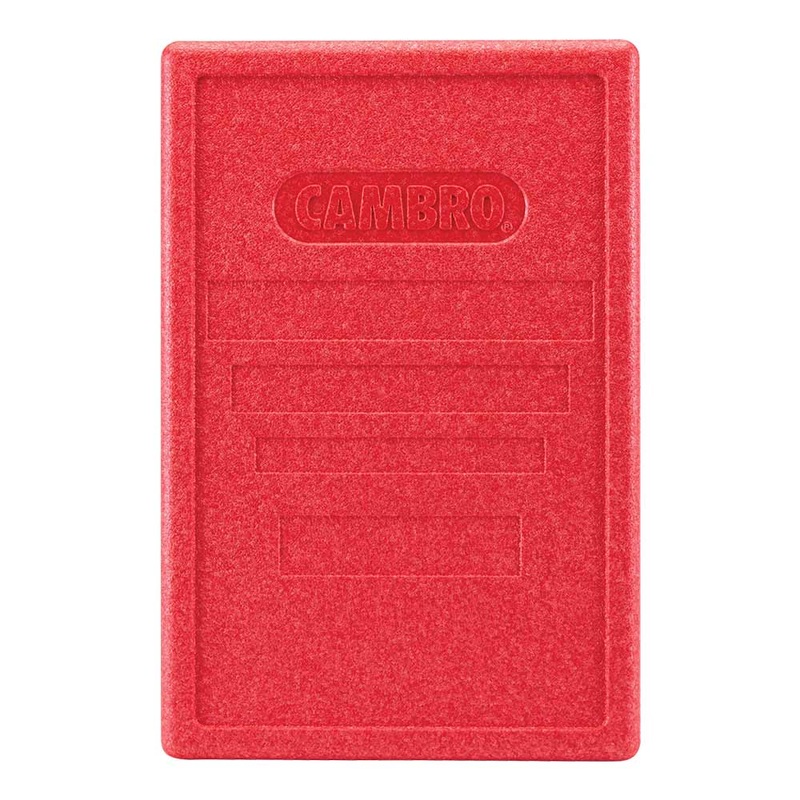 Cambro EPP180LID365 Cam GoBox Insulated Food Pan Carrier Lid, Red