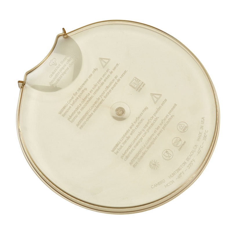 Cambro MCCH150 High Heat Cover, Amber, Fits 2 & 4 qt. Cups