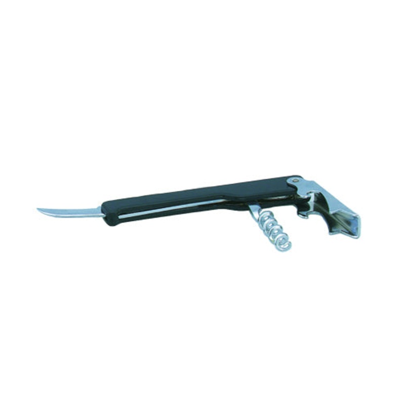 Culinary Essentials 859044 Stainless Steel Waiter's Corkscrew, Black