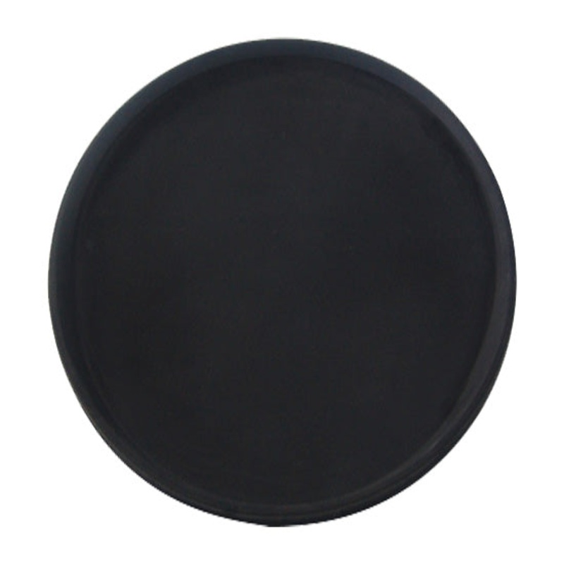 Culinary Essentials 859308 Round Bar Serving Tray, Black, 11"