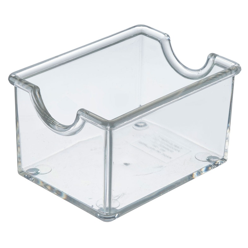Tablecraft 10308 Sugar Pack Holder, Clear, Pack of 6