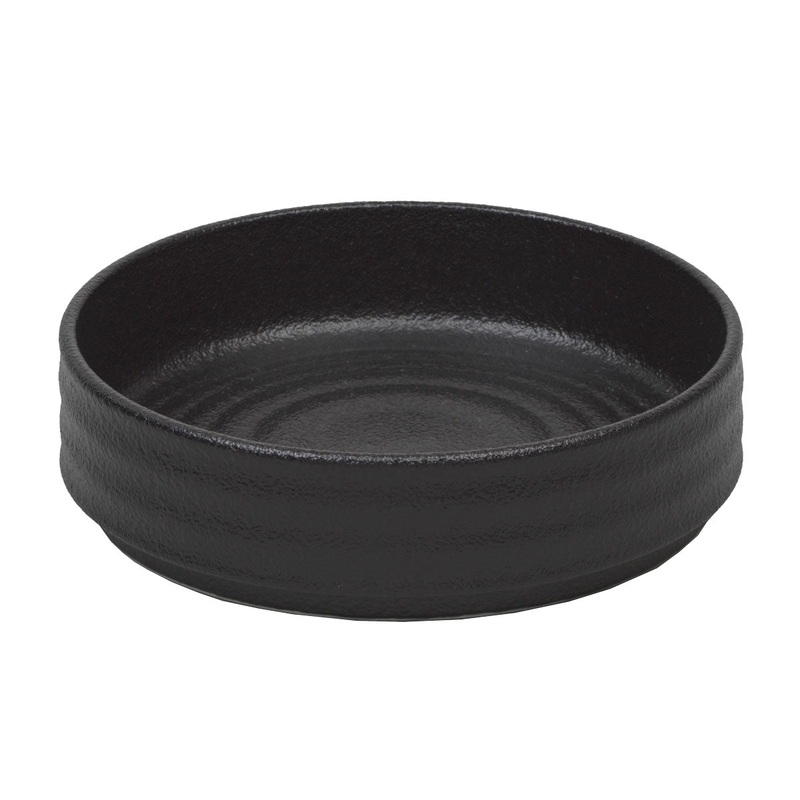 Ariane 300201 Artisan Stackable Bowl, Black, 10 oz., Case of 4