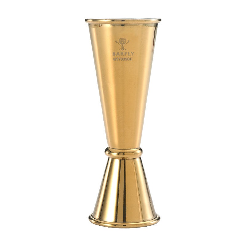 Barfly by Mercer M37005GD Japanese Style Jigger, Gold Plated,1 & 2 oz. Pours
