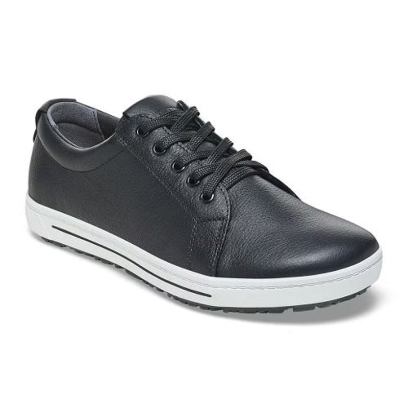 Birkenstock QO500 Sneaker, Black Leather with Black Laces, Men's 13-13.5