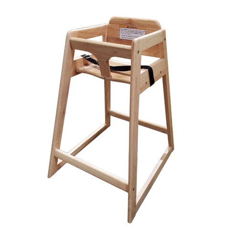 Culinary Essentials High Chair, Natural Hardwood