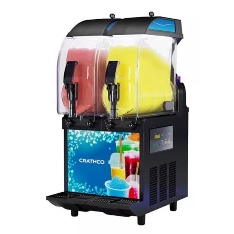 Grindmaster Crathco I-PRO 2E W/ LIGHT Frozen Granita Dispenser with Light Panel, Countertop, Two 2.9 Gallon Bowls