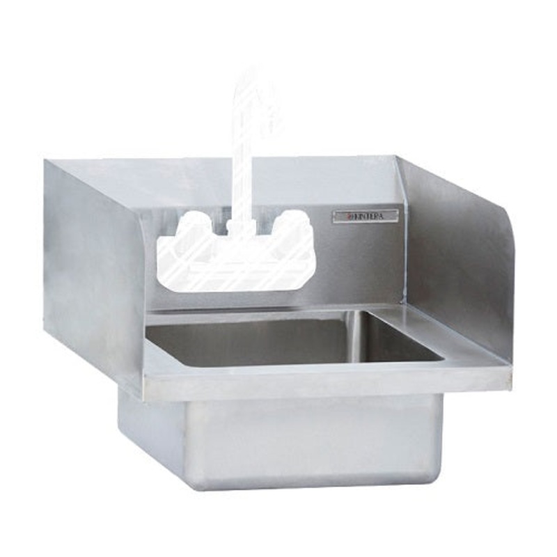Kintera KHS1210SP Wall Mounted Hand Sink with Side and Backsplash