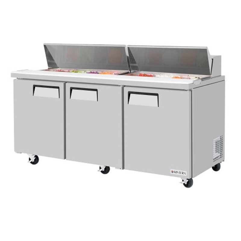 Kintera KS72Z Sandwich / Salad Refrigerator, 3-Section, 72" Wide