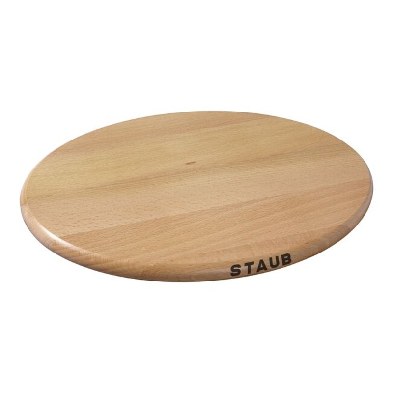 Staub 11.25" Oval Magnetic Wood Trivet