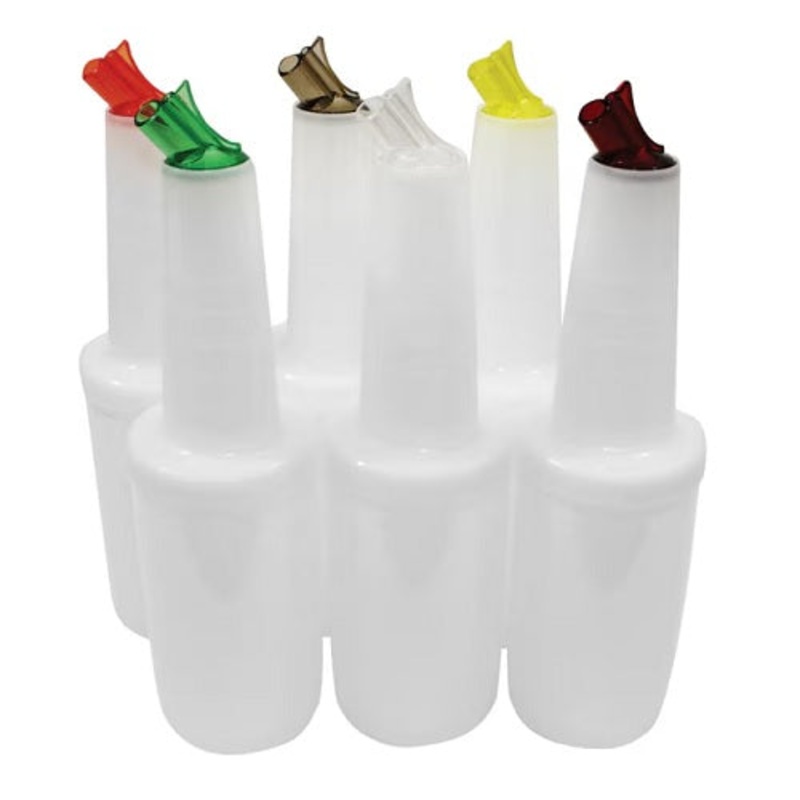 Tablecraft 8032A Pourmaster Dispenser, Assorted, 1 qt., Case of 12