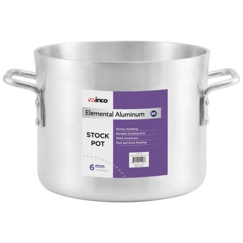Winco ALHP-12 Elemental Stock Pot, Aluminum, 12 qt.