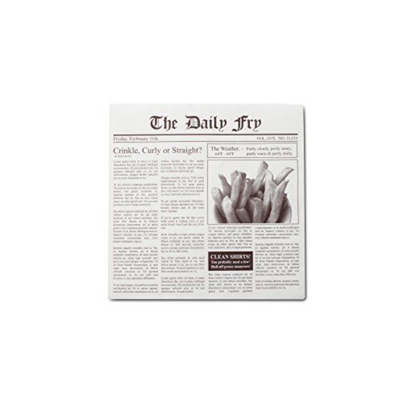 Fox Run French Fry Wax Paper Liners Newsprint 24count