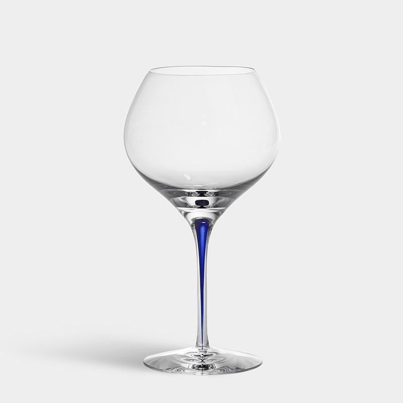 Orrefors Intermezzo Blue Bouquet Wine 2pk