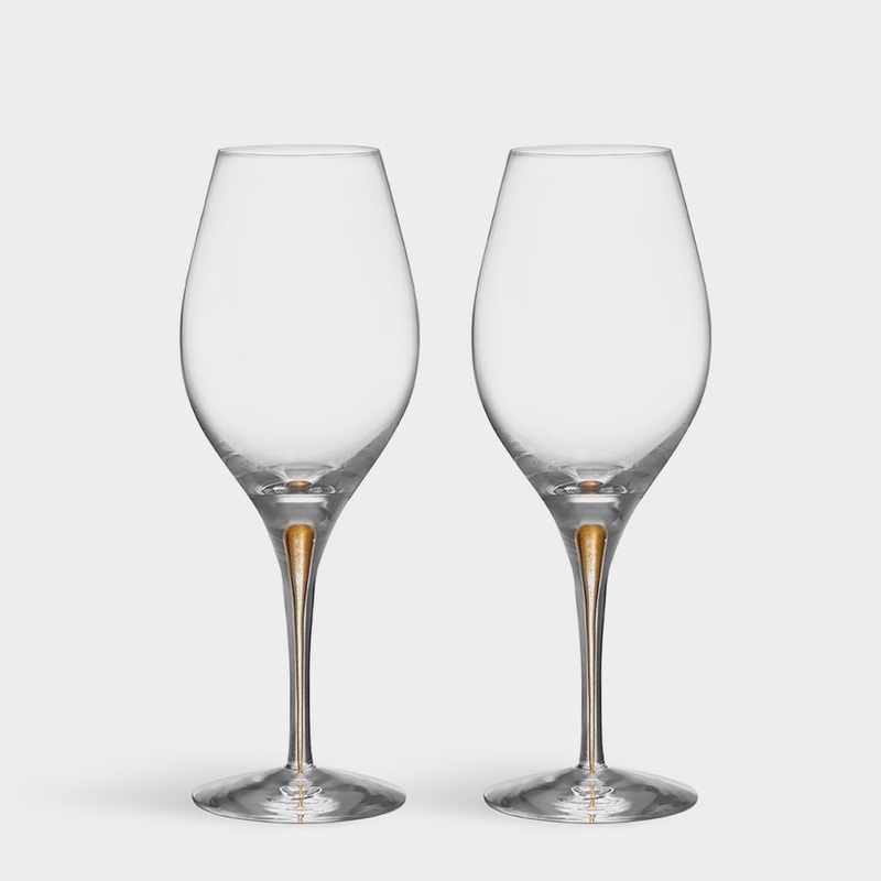 Orrefors Intermezzo Gold Balance Set of 2