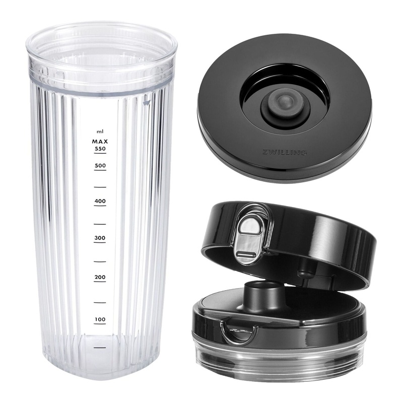 Zwilling Enfinigy Personal Blender Jar With Drinking Lid And Vacuum Lid