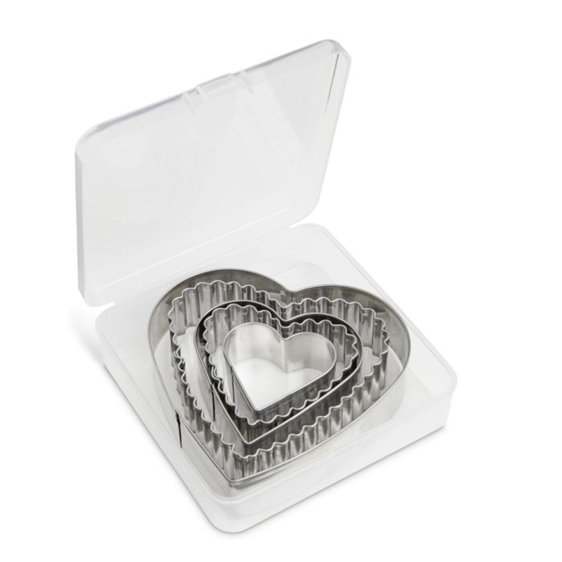Mrs. Anderson's Baking Heart Cutter with Storage Container, Set of 5