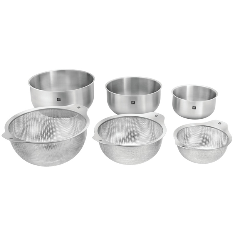 ZWILLING 6-pc Stainless Steel Nesting Prep Bowl & Strainer Set