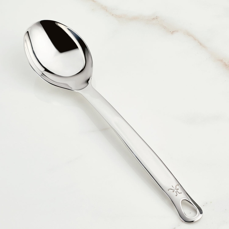 Hestan Provisions Stainless Steel Deep Solid Spoon, 13-inch