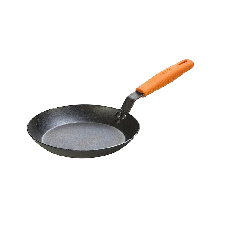 Lodge 10 Inch Seasoned Carbon Steel Skillet With Silicone Handle Holder