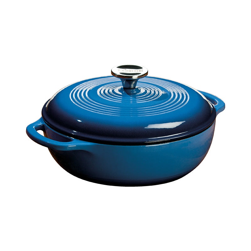 Lodge 3 Quart Enameled Dutch Oven, Blue