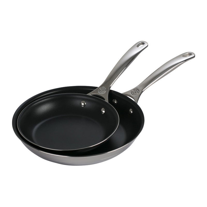 Le Creuset Nonstick Stainless Steel Fry Pan 2-Piece Set