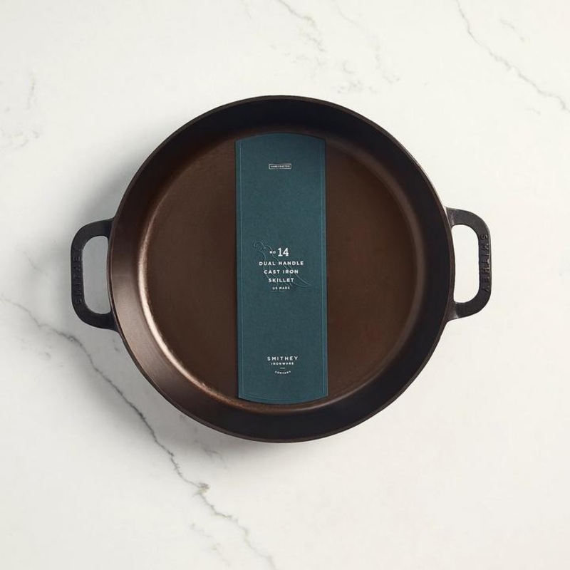 Smithey Ironware No. 14 Dual Handle Cast Iron Skillet