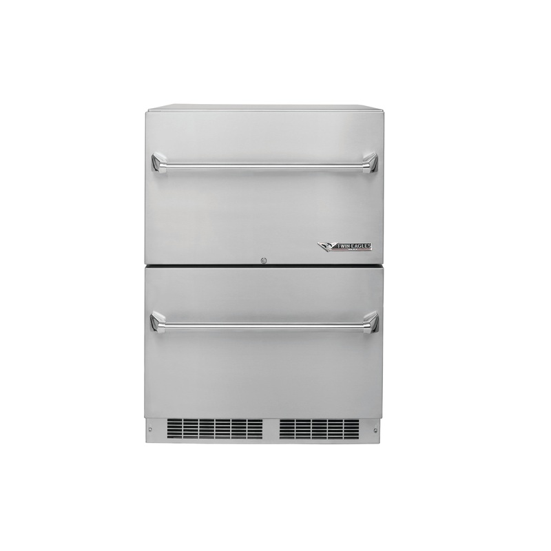 24" Twin Eagles Outdoor Refrigerator Two Drawer Refrigerator
