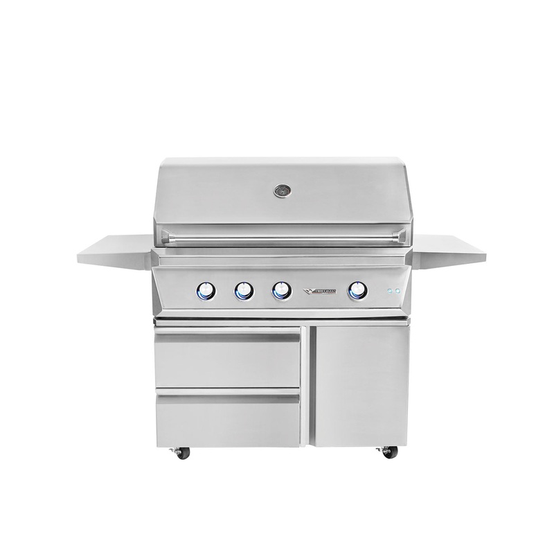 Twin Eagles 42" Grill Base w/ Storage Drawers, Single Door
